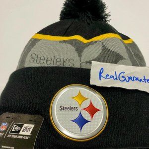 Nwt 100% RARE New Era Pittsburgh Steelers GOLD CHROME Sport Knit Hat Cap Beanie